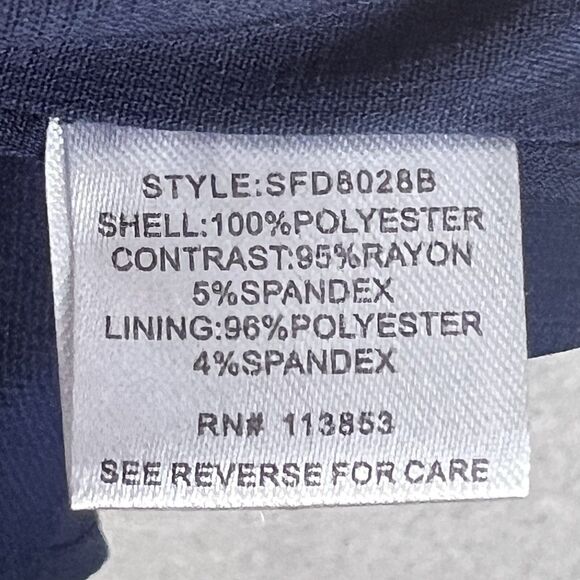 Market and Spruce Maxi Dress Womens Large Indigo Keyhole Neck Elastic Waist Boho - Picture 16 of 16